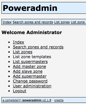 PowerAdmin 主界面