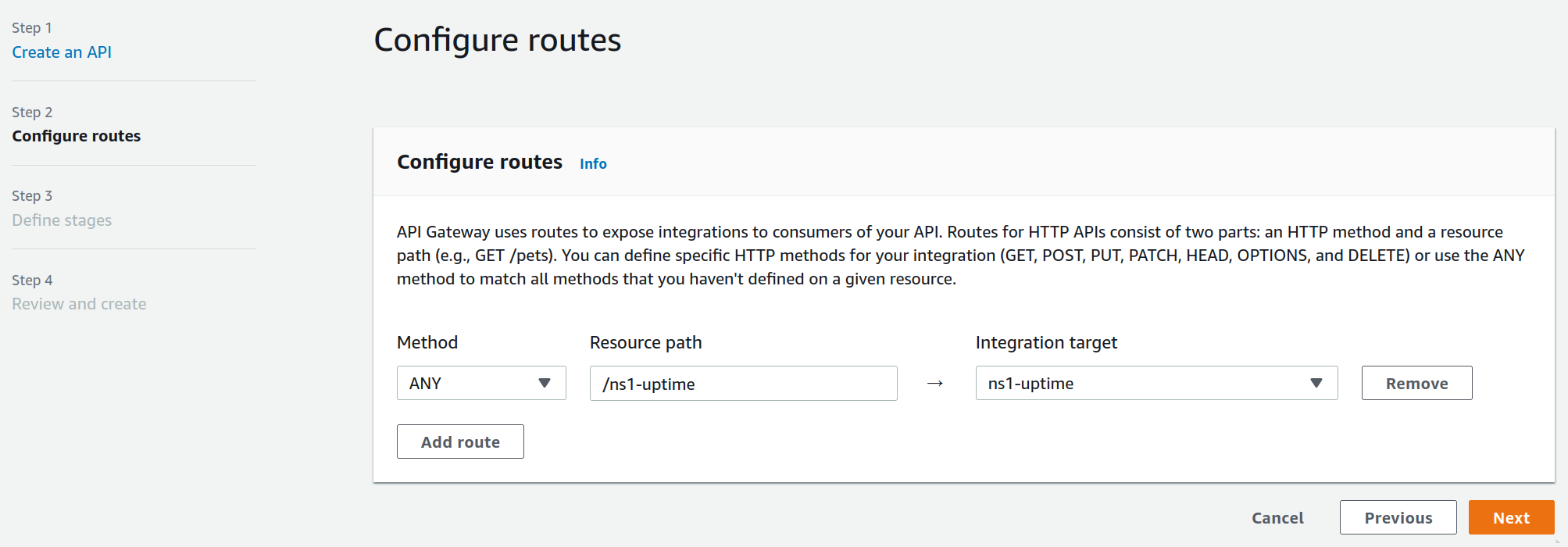 AWS API Gateway 配置路径