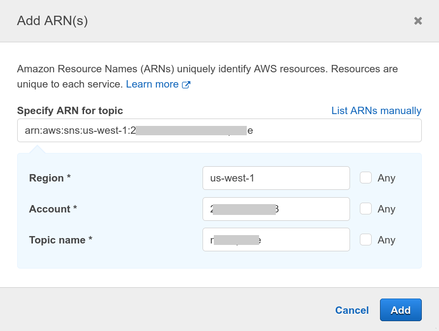 AWS 权限配置选择 Resources