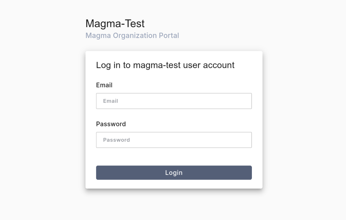 Magma 登录界面